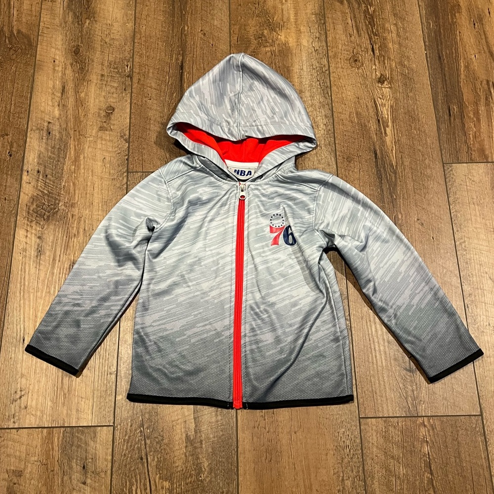 Philadelphia 76ers Zip Up Hoodie, 4T